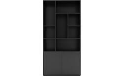 Goossens basic buffetkast madrid zwart melamine - 8226404-01-bovendeel-gedraaid