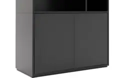 Goossens basic buffetkast madrid zwart melamine - 8226404-01