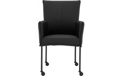 Goossens eetkamerstoel funk zwart leer - 8227234-01