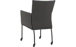 Goossens eetkamerstoel funk grijs leer - 8227235-01