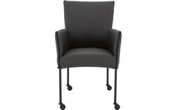Goossens eetkamerstoel funk grijs leer - 8227235-01
