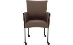 Goossens eetkamerstoel funk bruin leer - 8227237-01