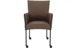 Goossens eetkamerstoel funk bruin leer - 8227237-01