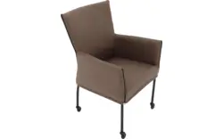 Goossens eetkamerstoel funk bruin leer - 8227237-01