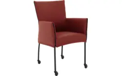Goossens eetkamerstoel funk rood leer - 8227238-01