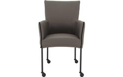 Goossens eetkamerstoel funk grijs leer - 8227239-01