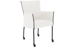 Goossens eetkamerstoel funk wit leer - 8227240-01