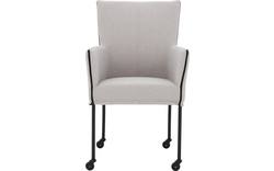 Goossens eetkamerstoel funk grijs stof - 8227246-01