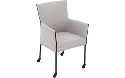 Goossens eetkamerstoel funk grijs stof - 8227246-01