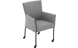Goossens eetkamerstoel funk grijs stof - 8227249-01