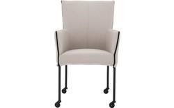 Goossens eetkamerstoel funk beige stof - 8227250-01