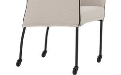 Goossens eetkamerstoel funk beige stof - 8227250-01