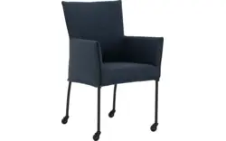 Goossens eetkamerstoel funk blauw stof - 8227252-01