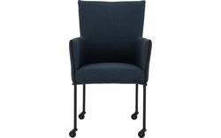 Goossens eetkamerstoel funk blauw stof - 8227252-01