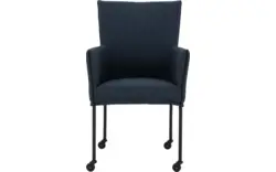 Goossens eetkamerstoel funk blauw stof - 8227252-01