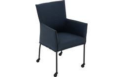 Goossens eetkamerstoel funk blauw stof - 8227252-01