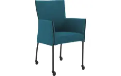 Goossens eetkamerstoel funk blauw stof - 8227253-01