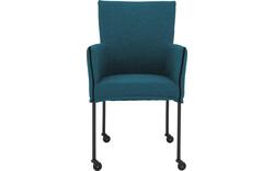 Goossens eetkamerstoel funk blauw stof - 8227253-01