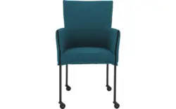 Goossens eetkamerstoel funk blauw stof - 8227253-01
