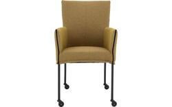 Goossens eetkamerstoel funk groen stof - 8227255-02