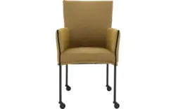 Goossens eetkamerstoel funk groen stof - 8227255-02