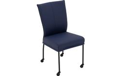 Goossens eetkamerstoel funk blauw leer - 8227257-01