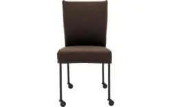 Goossens eetkamerstoel funk bruin leer - 8227258-01