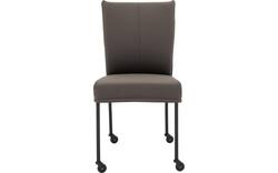 Goossens eetkamerstoel funk grijs leer - 8227260-01