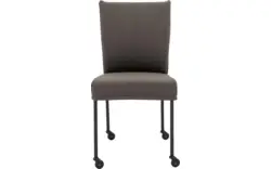 Goossens eetkamerstoel funk grijs leer - 8227260-01