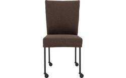 Goossens eetkamerstoel funk bruin stof - 8227272-02