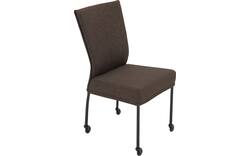 Goossens eetkamerstoel funk bruin stof - 8227272-02
