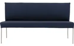 Goossens eetkamerbank funk blauw leer - 8227343-01