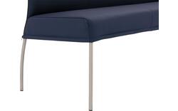 Goossens eetkamerbank funk blauw leer - 8227343-01
