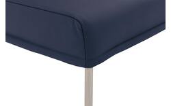 Goossens eetkamerbank funk blauw leer - 8227343-01