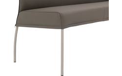 Goossens eetkamerbank funk grijs leer - 8227344-01