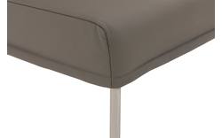 Goossens eetkamerbank funk grijs leer - 8227344-01