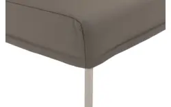 Goossens eetkamerbank funk grijs leer - 8227344-01