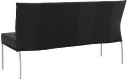 Goossens eetkamerbank funk zwart leer - 8227345-02