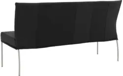 Goossens eetkamerbank funk zwart leer - 8227345-01