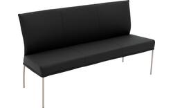 Goossens eetkamerbank funk zwart leer - 8227345-01