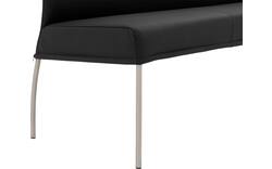 Goossens eetkamerbank funk zwart leer - 8227345-01