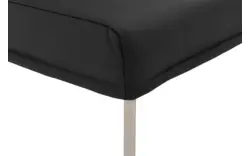 Goossens eetkamerbank funk zwart leer - 8227345-01