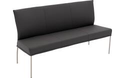 Goossens eetkamerbank funk grijs leer - 8227347-01