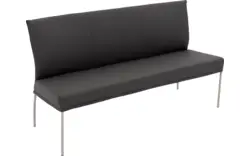 Goossens eetkamerbank funk grijs leer - 8227347-01