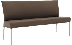 Goossens eetkamerbank funk bruin leer - 8227353-01