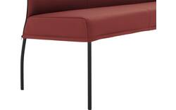 Goossens eetkamerbank funk rood leer - 8227363-01