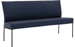 Goossens eetkamerbank funk blauw leer - 8227364-01