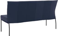 Goossens eetkamerbank funk blauw leer - 8227364-02