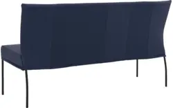 Goossens eetkamerbank funk blauw leer - 8227364-01