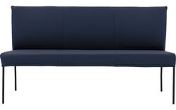 Goossens eetkamerbank funk blauw leer - 8227364-01